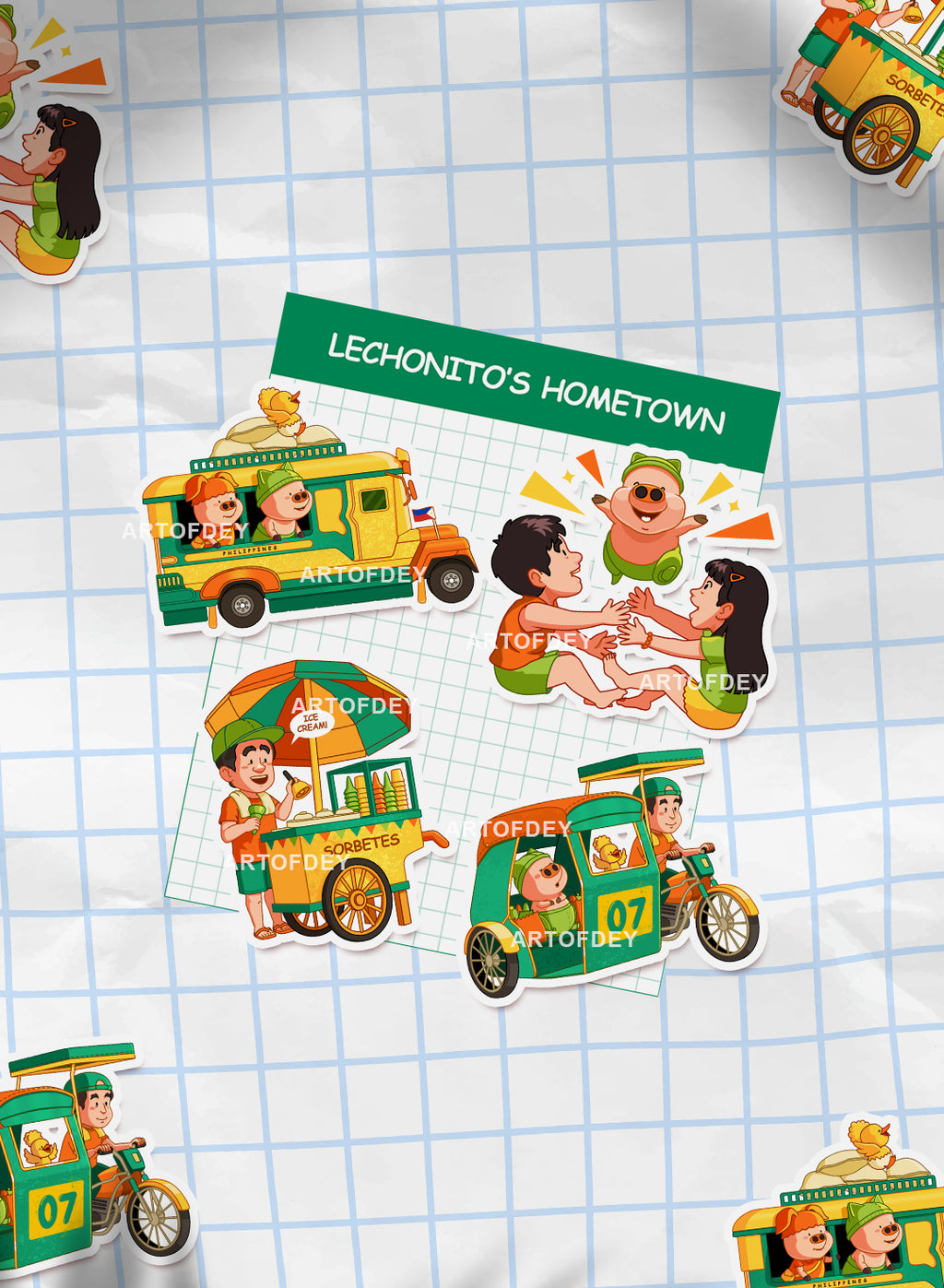 Lechonito's Hometown Sticker Pack