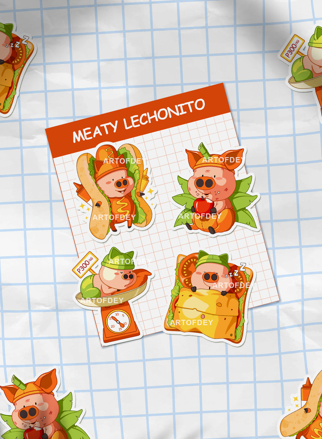 Meaty Lechonito Sticker Pack